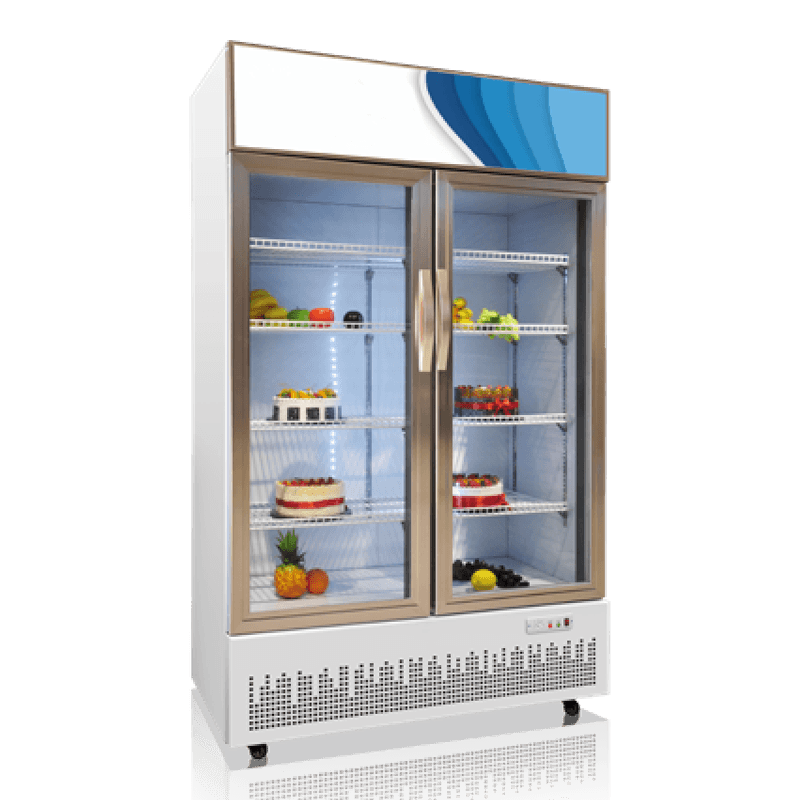 Mraznička s displejem s posuvnými dveřmi s nízkou hlučností